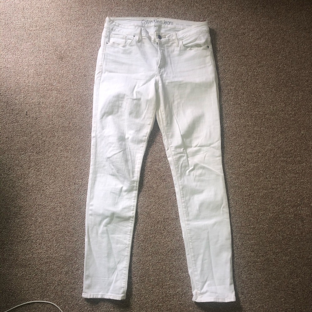 Calvin Klein white skinny jeans